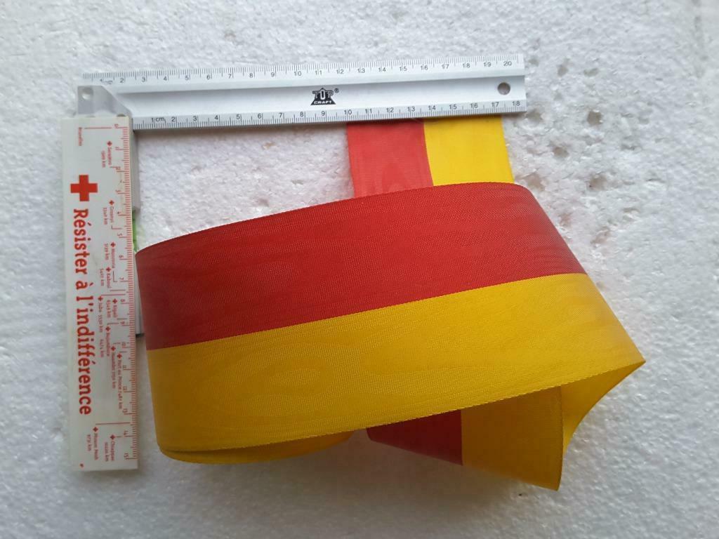 ruban bicolore rouge et jaune 75 mm, Enlèvement ou Envoi, Neuf, Ruban, Bande ou Élastique