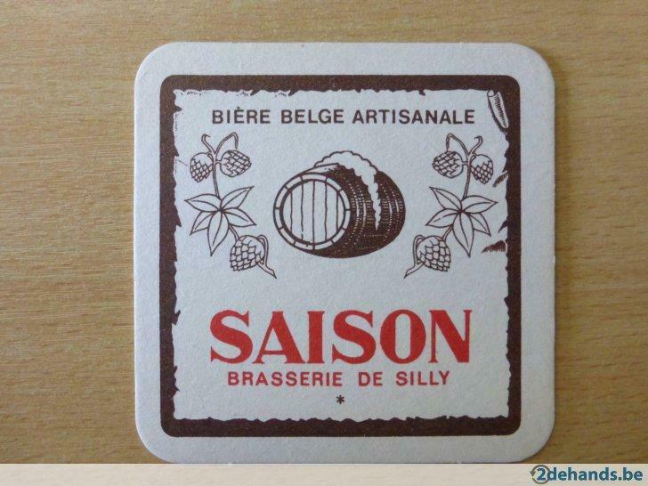 1 oud bierviltje saison   brasserie de silly, Collections, Enlèvement ou Envoi, Utilisé