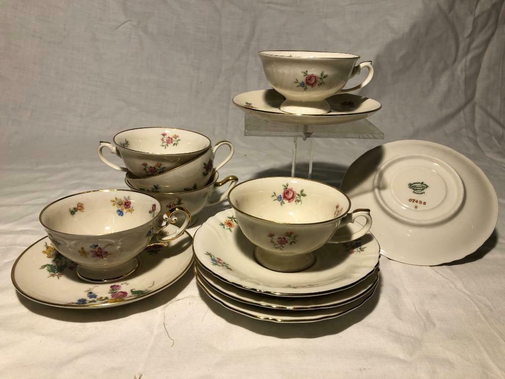 Vintage 6 Koffie tasjes met onderzettertjes Bavaria, Antiek en Kunst, Ophalen of Verzenden