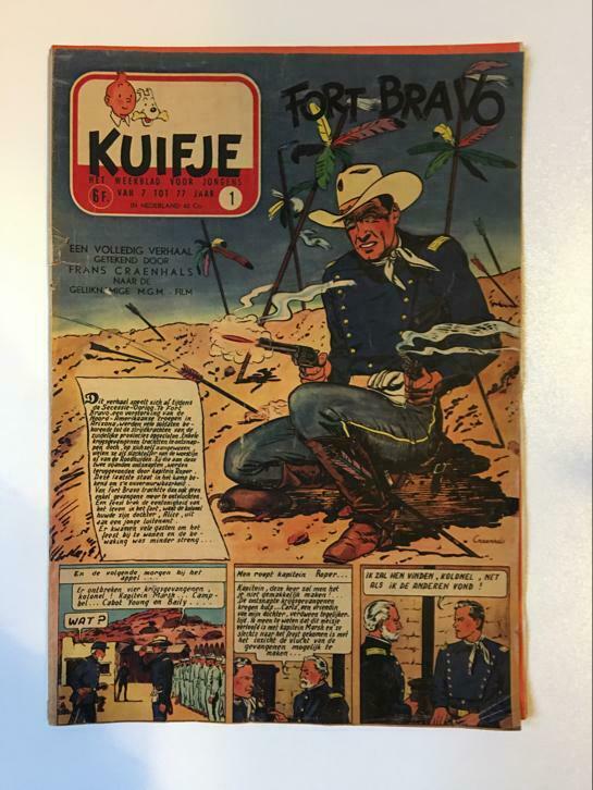 Kuifje weekblad 1955 nummer 1, Eén stripboek, Ophalen of Verzenden, Gelezen