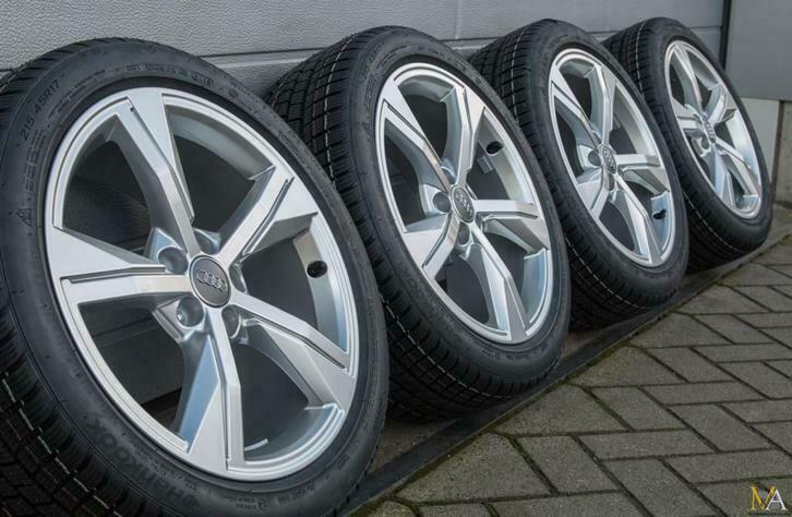17 INCH ORIGINELE AUDI A1 S1 VELGEN + WINTERBANDEN, Velg(en), 17 inch, Winterbanden, Personenwagen