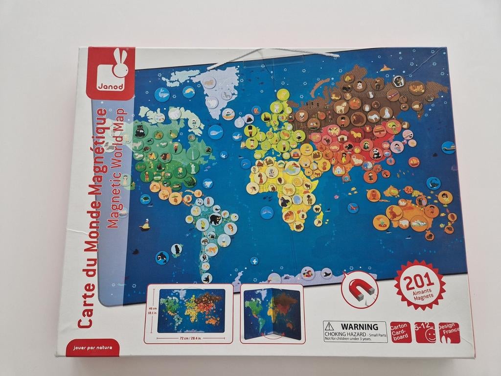 Janod magnetisch wereldkaart, Ophalen