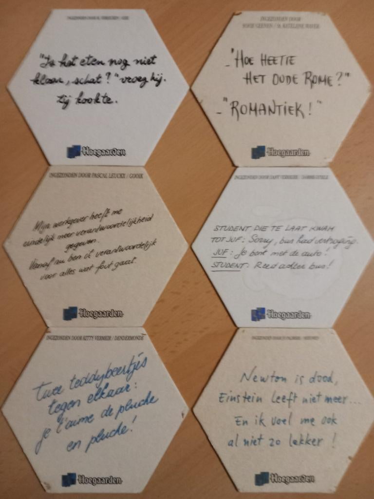 Bierviltjes Hoegaarden (22), Verzamelen, Biermerken, Ophalen of Verzenden, Zo goed als nieuw