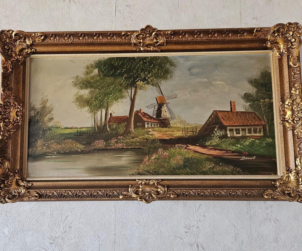 Peinture à huile sur toile, Antiquités & Art, Art | Peinture | Classique, Enlèvement