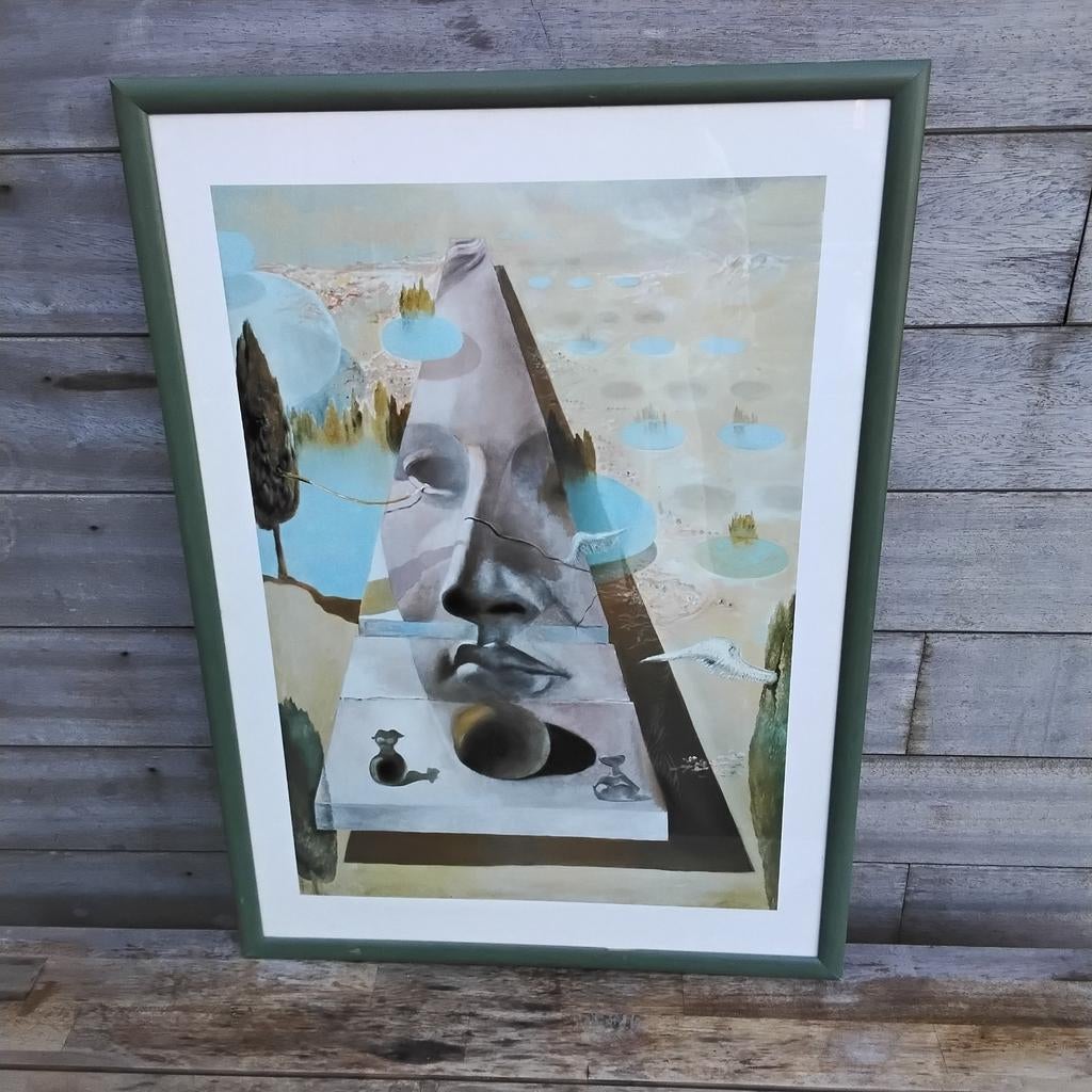 Impression d'art encadrée Dalí, Enlèvement ou Envoi, Comme neuf, 50 à 75 cm, 50 à 75 cm