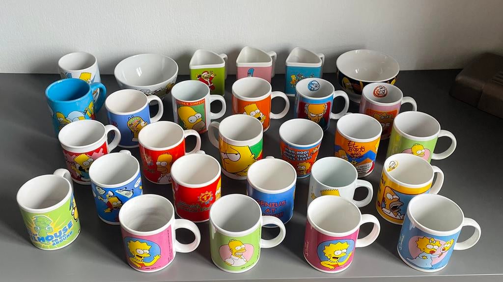 The Simpons mokken / tassen, Verzamelen, Glas en Drinkglazen, Ophalen of Verzenden, Gebruikt, Overige typen
