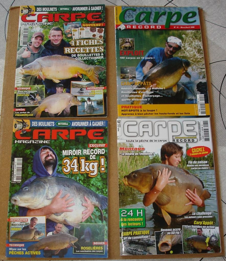 4 x magazine carpe, Enlèvement, Utilisé, Livre ou Revue