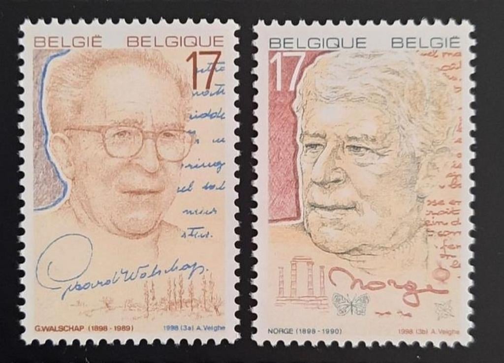 België: OBP 2736/37 ** Literatuur 1998., Frankeerzegel, Ophalen of Verzenden, Zonder stempel, Postfris