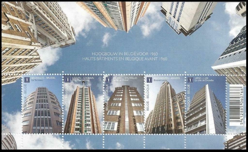 BL183 Timbres les hauts bâtiments avant 1960 ("Europe"), Enlèvement ou Envoi, Timbre-poste, Neuf, Europe