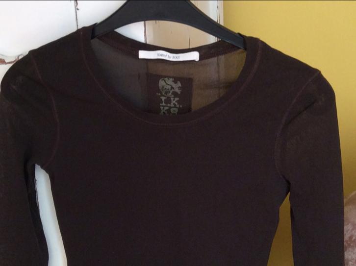 Speciaal T-shirt bruin met doorzichtige mouwen en rug, Kleding | Dames, Ophalen, Nieuw, Bruin