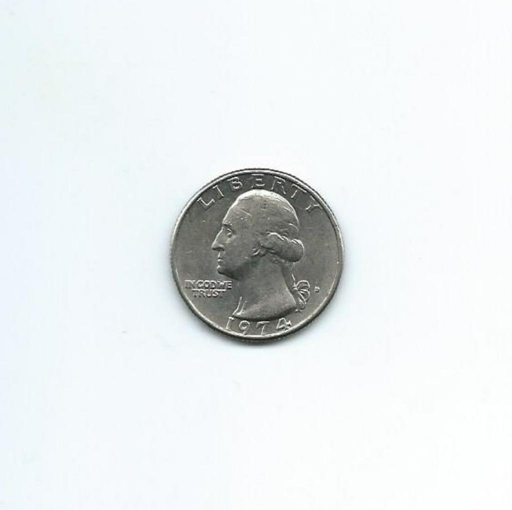 USA, 1 Quarter Dollar 1974 D., Enlèvement ou Envoi, Amérique du Nord, Monnaie en vrac