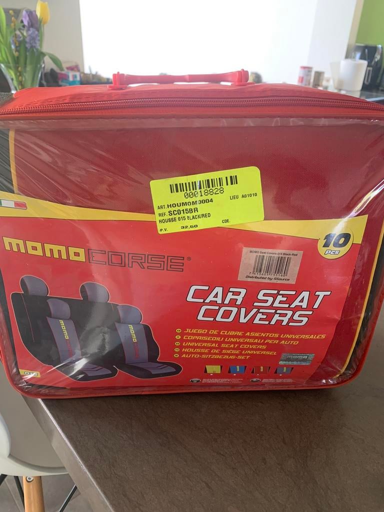 Autozetelhoes momo rood zwart nieuw, Auto-onderdelen, Ophalen of Verzenden, Nieuw