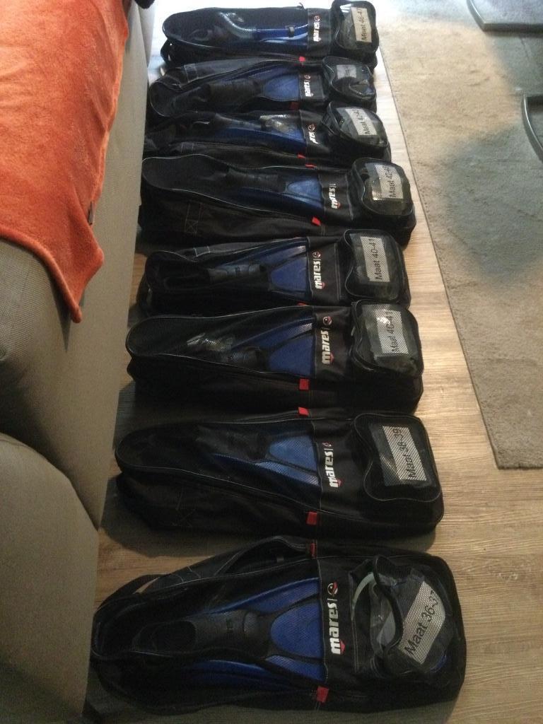 Uit stopzetting Duikschool 8x Zwembad/Snorkel set te koop, Enlèvement ou Envoi, Utilisé