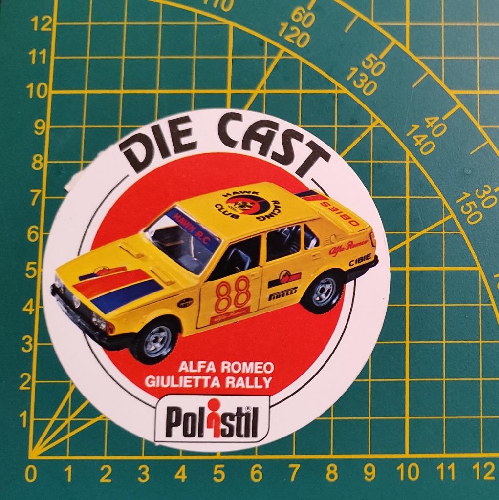 Sticker Polistil Alfa Romeo Giulietta Rally, Collections, Autocollants, Enlèvement ou Envoi