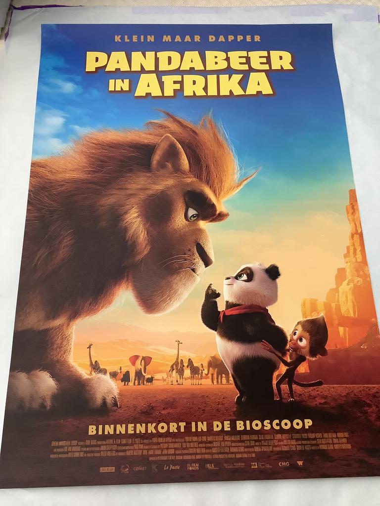 PANDABEER IN AFRIKA   filmposter   70-100 cm, Ophalen of Verzenden