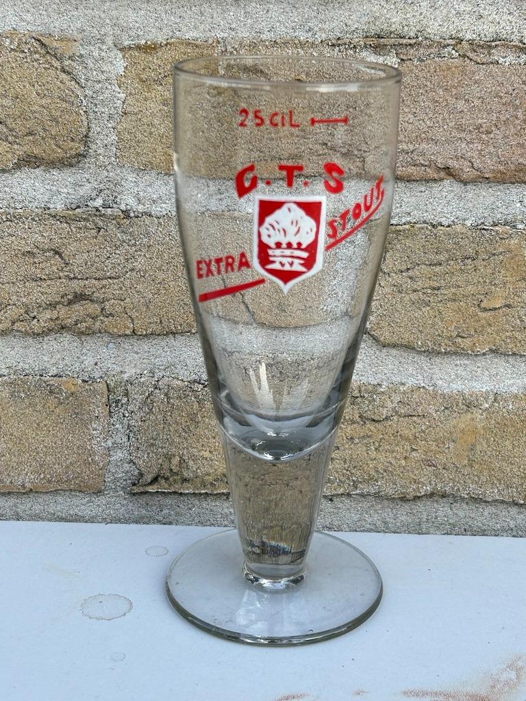 Bierglas C.T.S Extra Stout 25CtL, Wielemans, Vorst, Brussel, Verzamelen, Biermerken, Ophalen of Verzenden, Zo goed als nieuw, Glas of Glazen