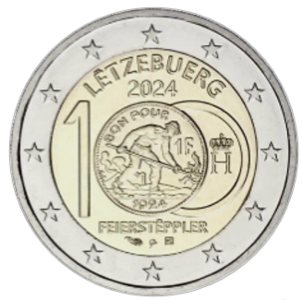 2 euro Luxemburg 2024 Feiersteppler, Ophalen of Verzenden, Luxemburg, 2 euro