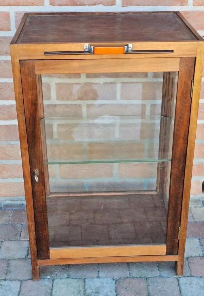 Vitrine de comptoir en verre antique, Antiquités & Art, Enlèvement