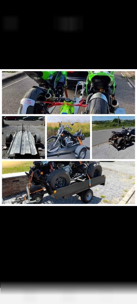 ( LOCATION  ) remorque porte moto scooter quad, Hobby & Loisirs créatifs, Hobby & Loisirs Autre, Comme neuf, Enlèvement