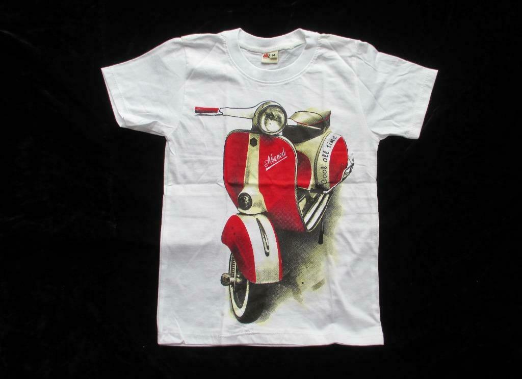 Rood scooter F05 kinder t-shirt, Kinderen en Baby's, Kinderkleding | Overige, Nieuw, Jongen of Meisje, Ophalen of Verzenden