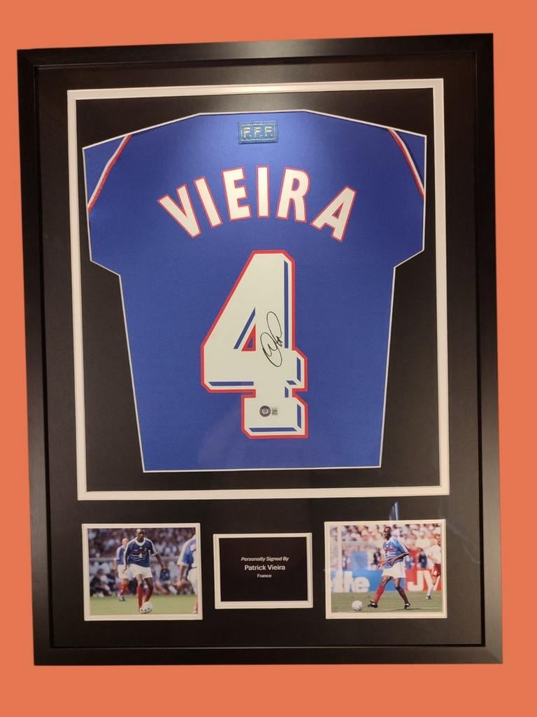 Patrick Vieira gesigneerd Frankrijk shirt met Beckett coa, Ophalen of Verzenden, Nieuw, Shirt
