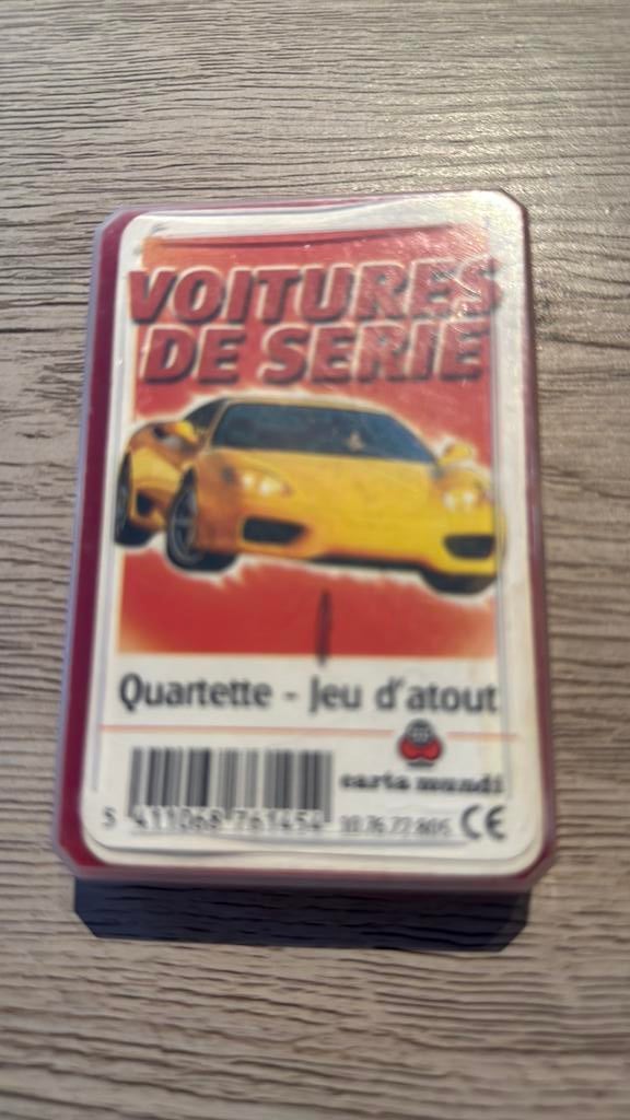 Kwartet “Voitures de serie”, Verzamelen, Speelkaarten, Jokers en Kwartetten, Ophalen of Verzenden, Gebruikt, Kwartet(ten)