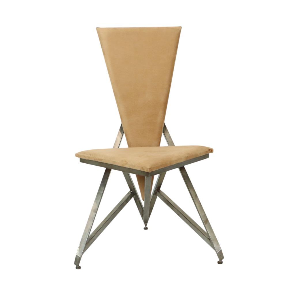 Unieke Design Stoel Kunstobject Handgemaakt Metaal Fluweel, Huis en Inrichting, Stoelen, Ophalen, Gebruikt, Onbekend, Stof