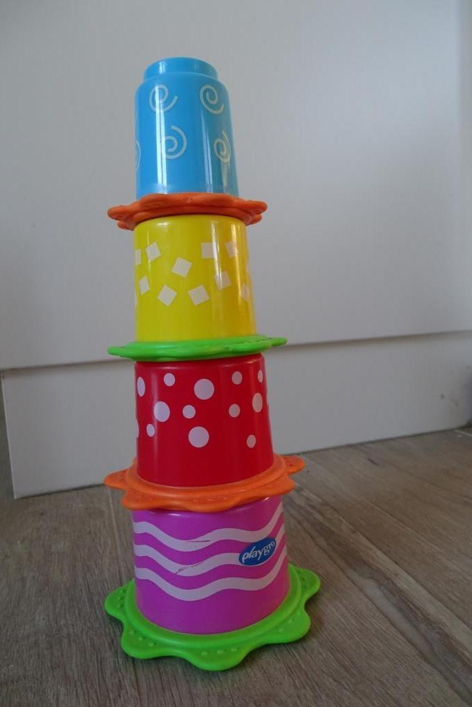 Babyspeelgoed stapelpotjes Playgro, Kinderen en Baby's, Ophalen of Verzenden, Gebruikt, Overige typen
