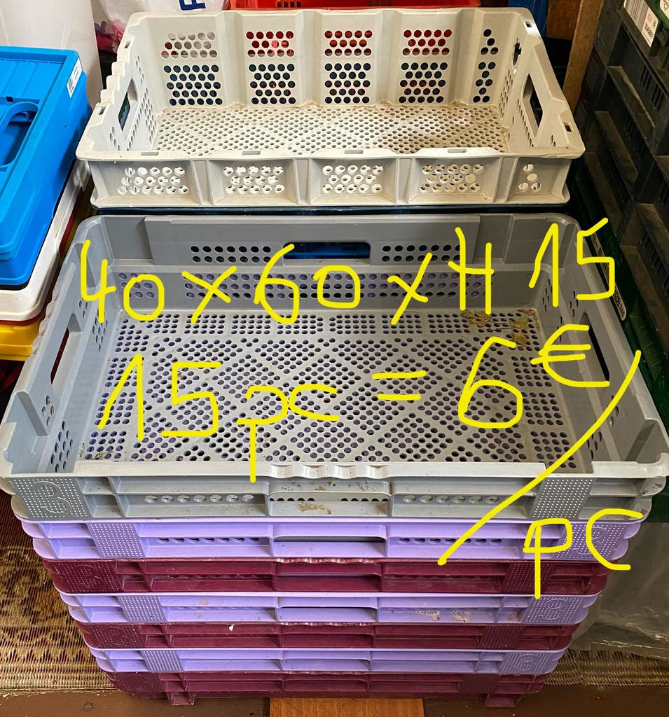 Bac - RANGEMENT - PVC 40X60cm , 12 bacs 6€/pc, Moins de 30 cm, Enlèvement ou Envoi, Comme neuf, Synthétique