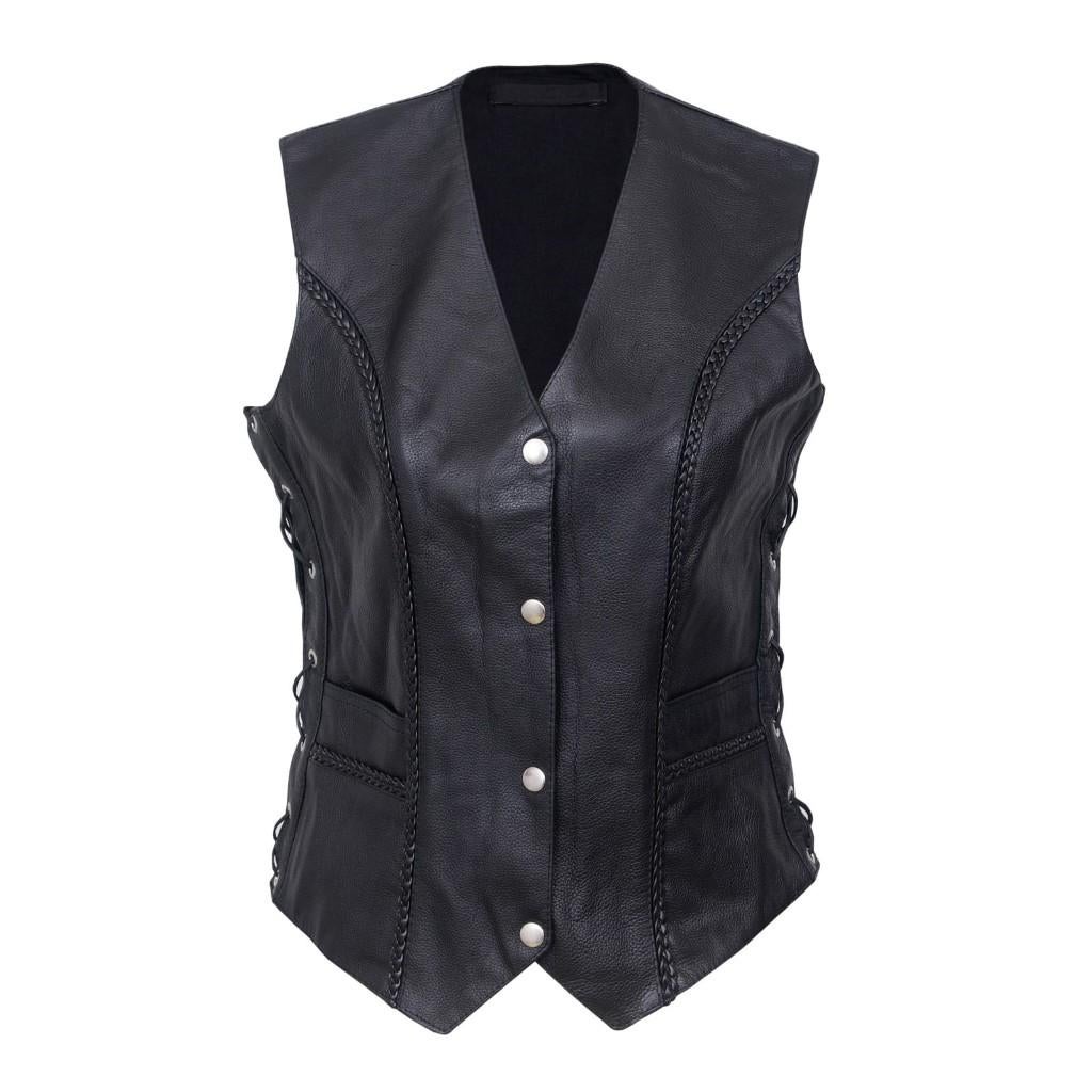 Nieuw leren motorvest, Motoren, Kleding | Motorkleding, Verzenden, Nieuw met kaartje, Kinderen, Jas | leer