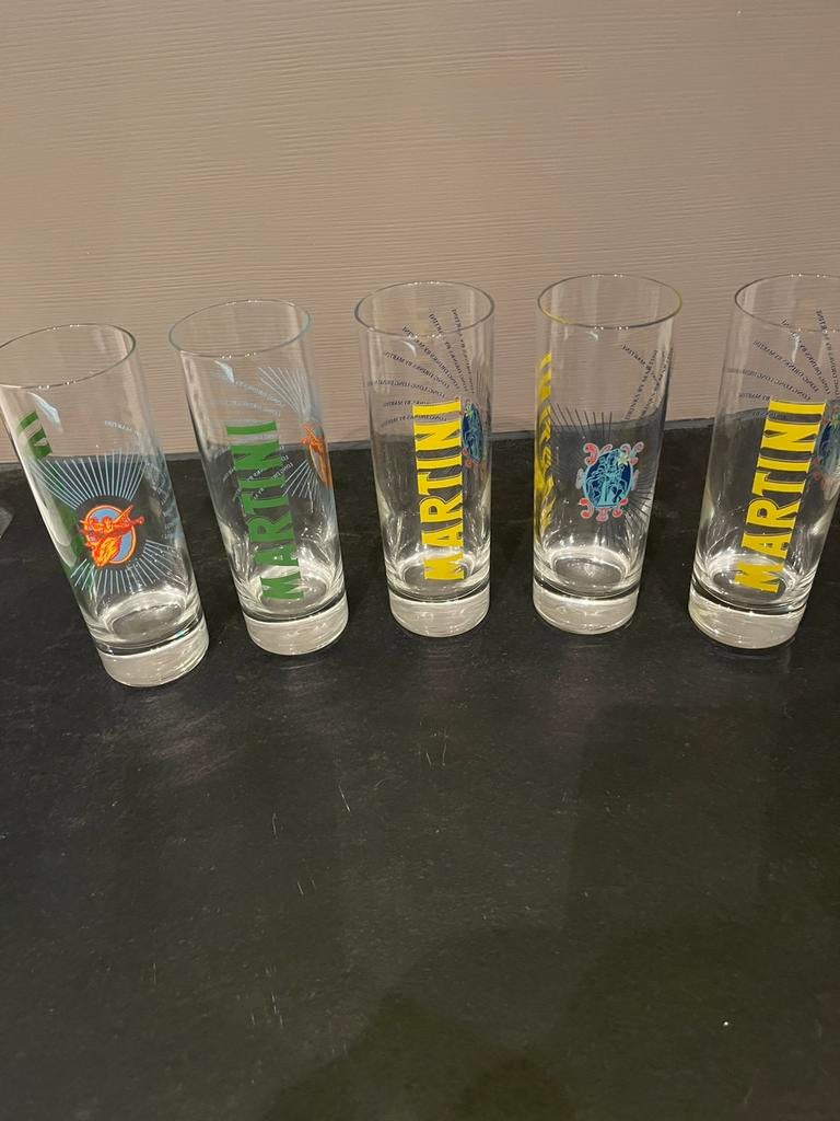 5 x Martini longdrinks, Ophalen, Zo goed als nieuw