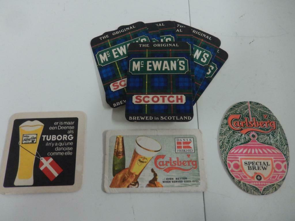 bierviltjes TUBORG, CARLSBERG, McEWAN'S SCOTCH, Ophalen of Verzenden, Zo goed als nieuw, Gebruiksvoorwerp