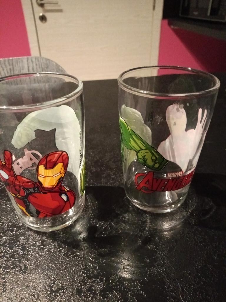 2 verres Avengers moutarde Amora, Enlèvement ou Envoi