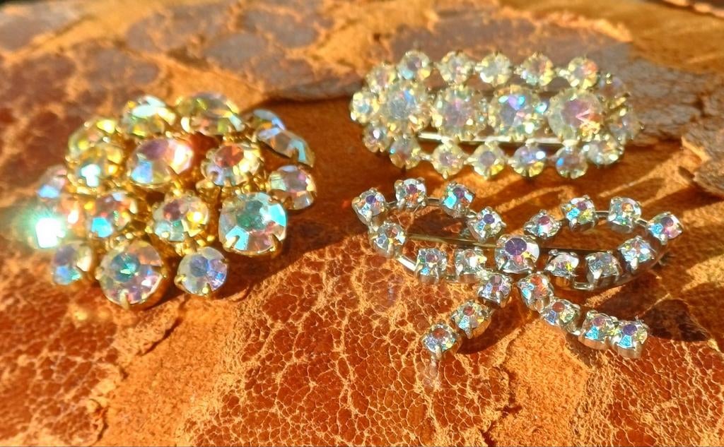 Vintage aurora borealis broches, Ophalen of Verzenden, Zo goed als nieuw