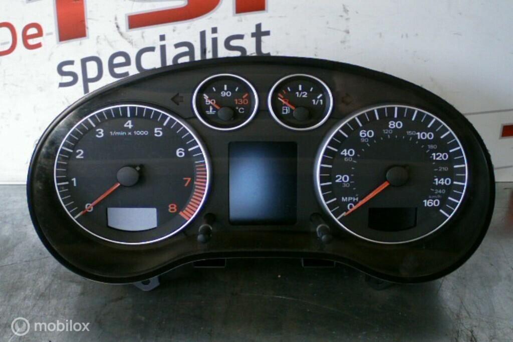 Teller KM/MPH 8P0920980J Audi A3 8P 3.2 Quattro ('03-'12), Audi, Gebruikt, Audi, Ophalen of Verzenden