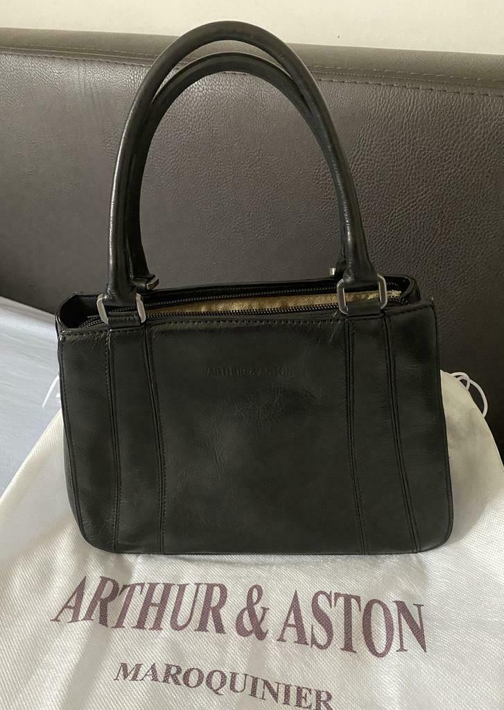 Lederen handtas van Arthur & Aston, Enlèvement ou Envoi, Comme neuf, Noir, Sac à main