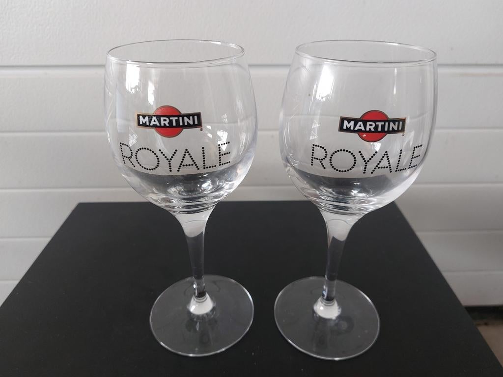 Martini royale glazen, Ophalen of Verzenden, Zo goed als nieuw, Borrel- of Shotglas