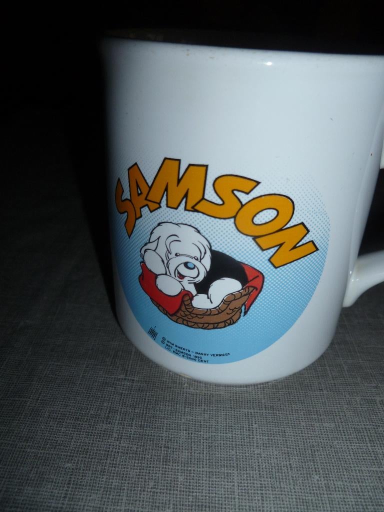 Drinktas Samson 1990, Verzamelen, Ophalen of Verzenden, Gebruikt, Tv, Gebruiksvoorwerp
