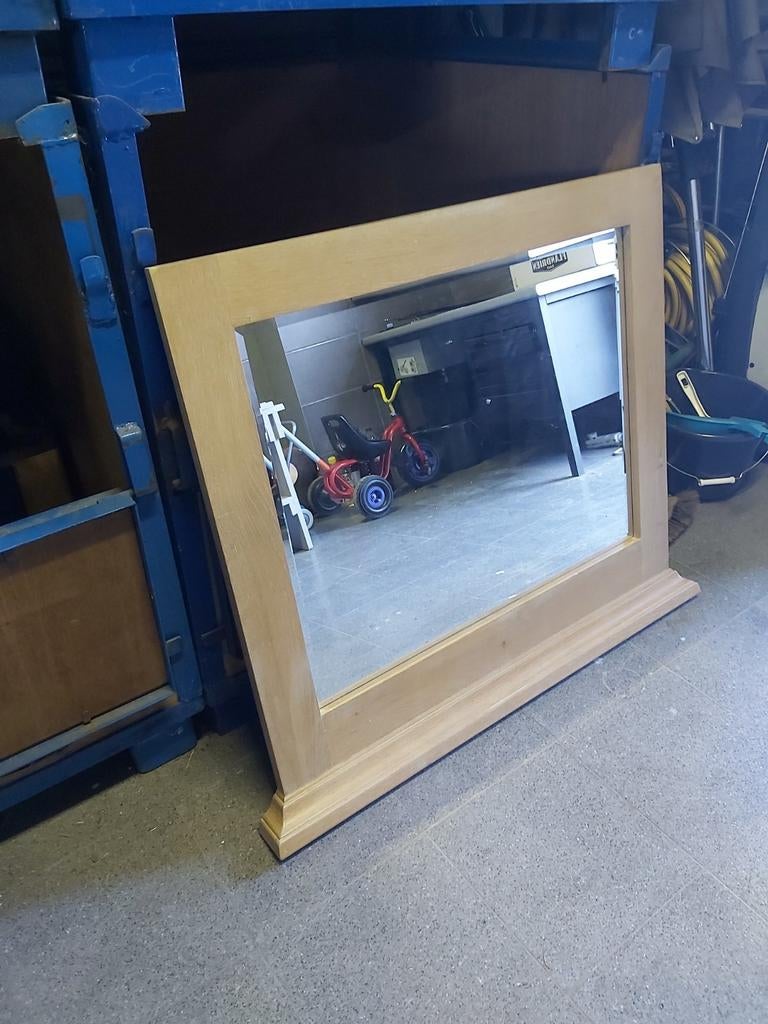 Grand miroir en chêne, Maison & Meubles, Accessoires pour la Maison | Miroirs, Enlèvement, Comme neuf
