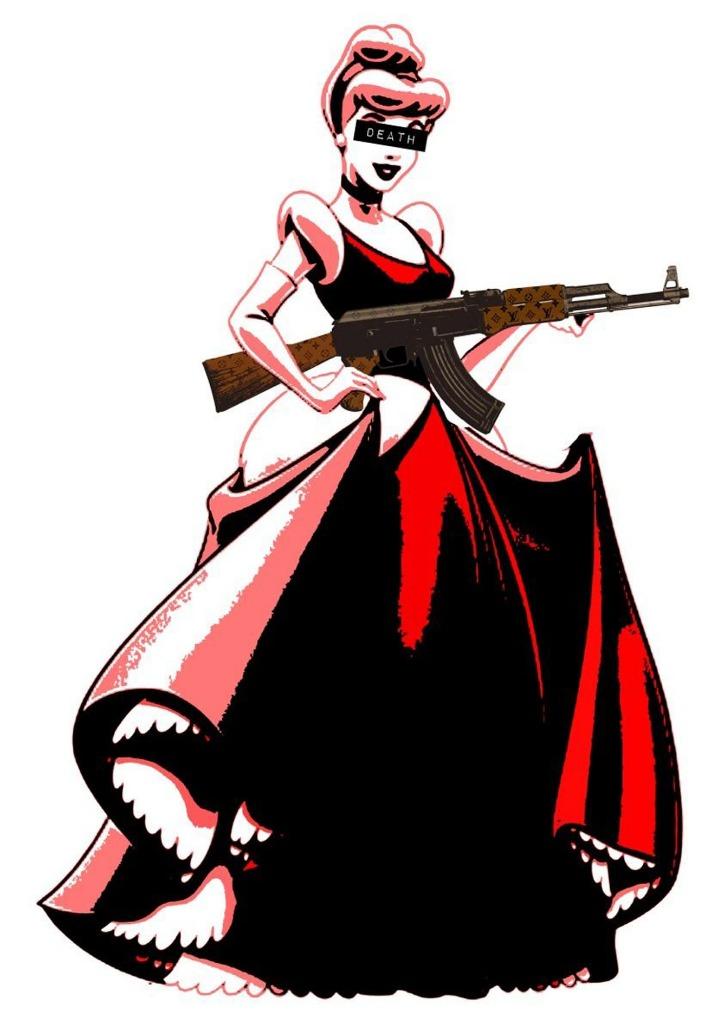 Death NY serigrafie 'Cinderella AK Red' signed & numbered, Antiquités & Art, Art | Lithographies & Sérigraphies, Envoi