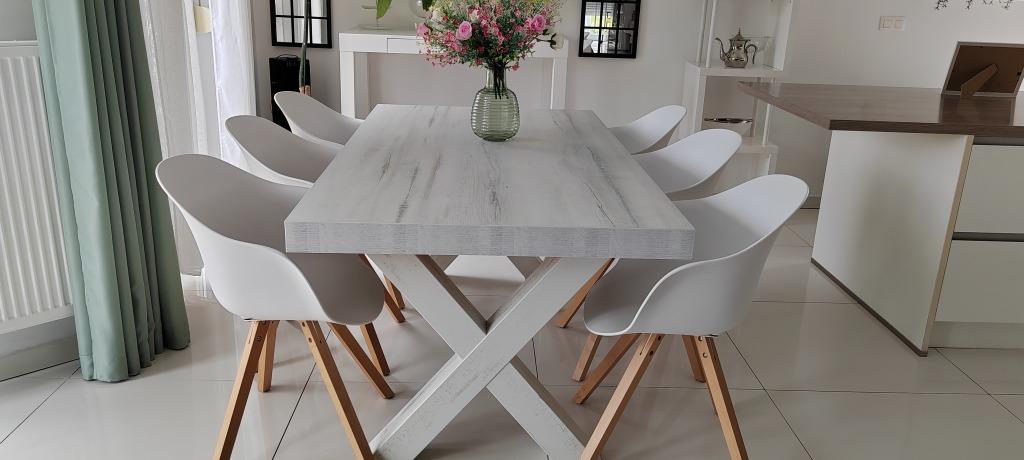 Table + 6 chaises, Enlèvement, Comme neuf, Moderne, 4 à 6 chaises