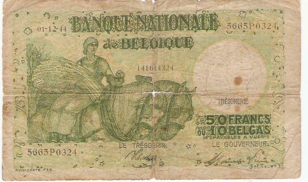 billet belge 50 franc, Enlèvement ou Envoi, Belgique, Autres valeurs