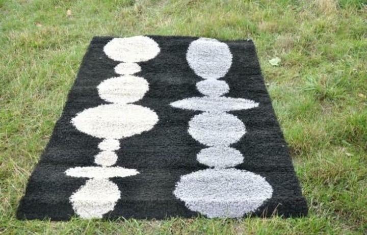 § tapis moderne en bouclette de laine, Enlèvement ou Envoi, Utilisé