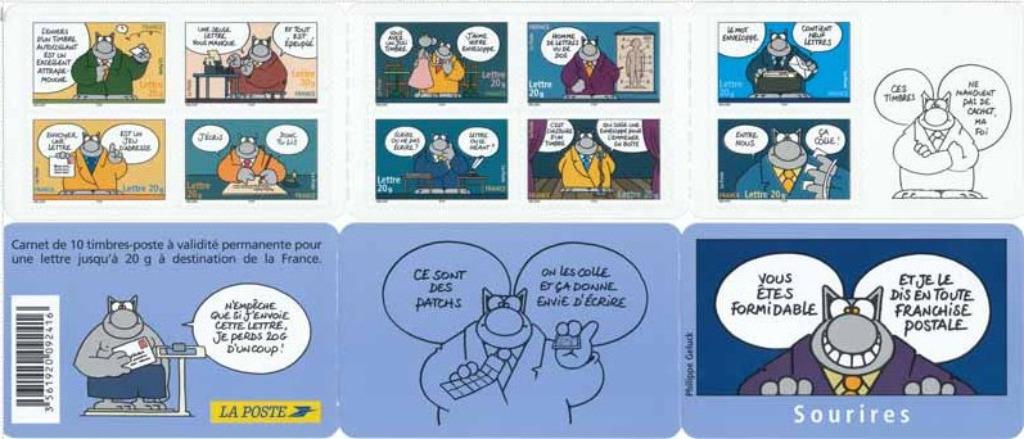 TIMBRES Carnet 10 timbres LE CHAT de GELUCK 2005 BC3825, Enlèvement ou Envoi, Autres personnages, Neuf, Autres types