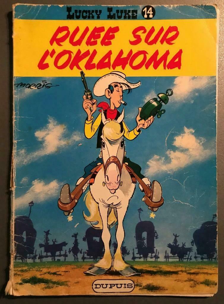 B.D. Lucky Luke n°14 : Ruée sur l'Oklahoma de Morris 1969, Une BD, Enlèvement ou Envoi, Utilisé, Morris