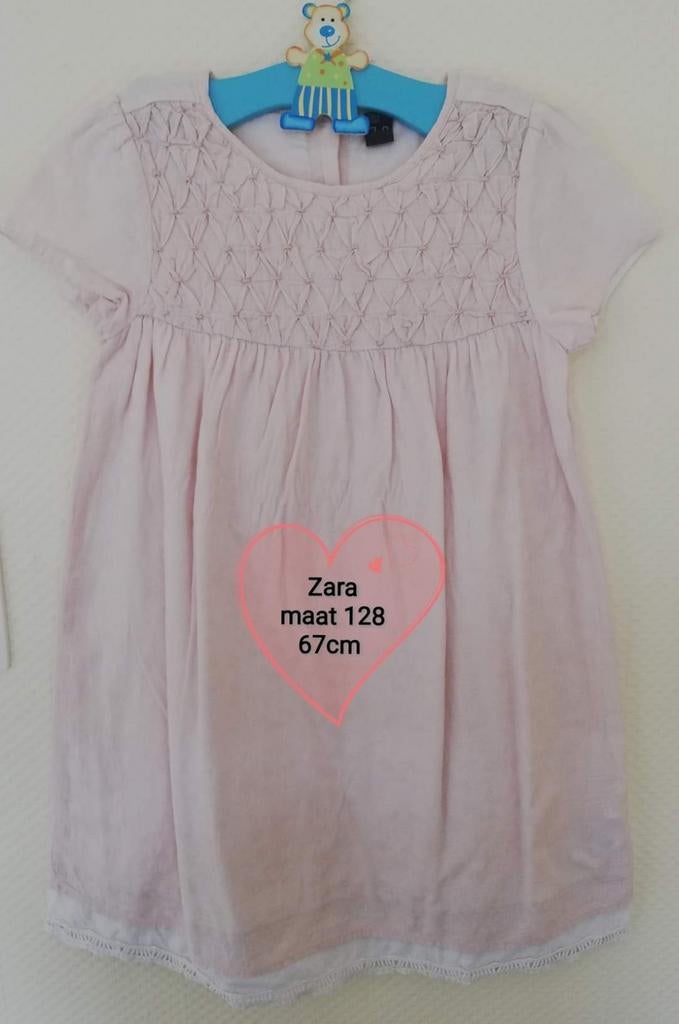 Lichtroze jurk Zara maat 128, Kinderen en Baby's, Meisje, Ophalen of Verzenden, Zo goed als nieuw, Zara