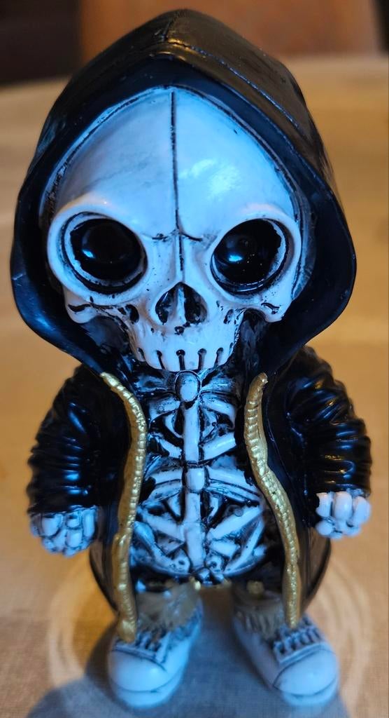 Halloween skelet beeldje zwart, Ophalen of Verzenden, Zo goed als nieuw