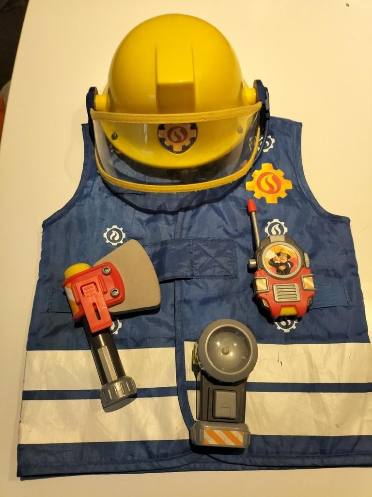 Brandweerman Sam verkleedset, Kinderen en Baby's, Ophalen, Zo goed als nieuw