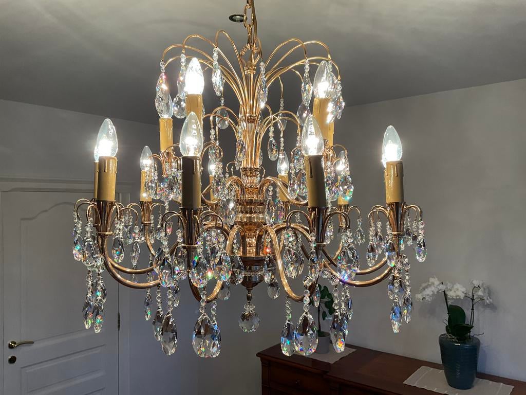 Kroonluchter swarovski, Huis en Inrichting, Lampen | Kroonluchters, Ophalen, Zo goed als nieuw