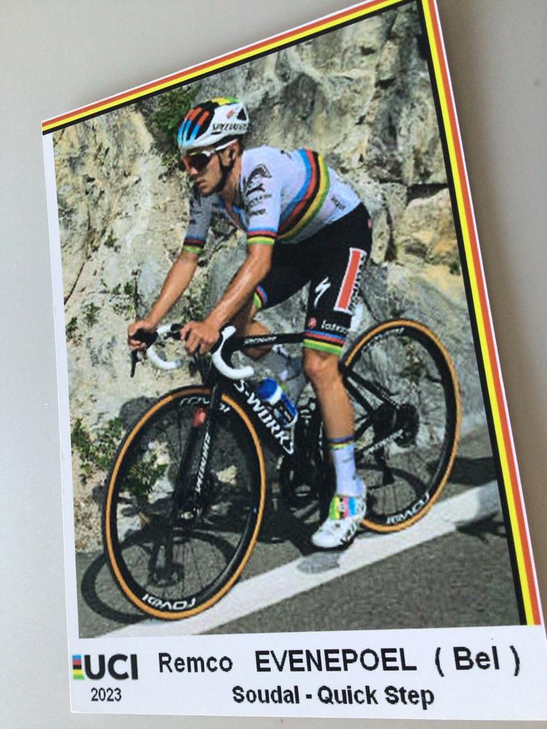 Wielerkaart 2023 team quick step remco evenepoel, Sport en Fitness, Wielrennen, Verzenden